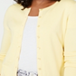 Charter Club Women's Long Sleeve Button Front Cardigan Yellow Size Small