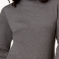 Karen Scott Women's Cotton Mock Neck Top Gray Size Small