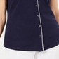 Karen Scott Women's Cotton Piping Button Top Blue Size Medium