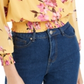 Bar III Women's Printed Smocked Blouse Yellow Size X-Large