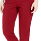 JM Collection Women's Solid Straight Leg Pants Red Size Petite Small