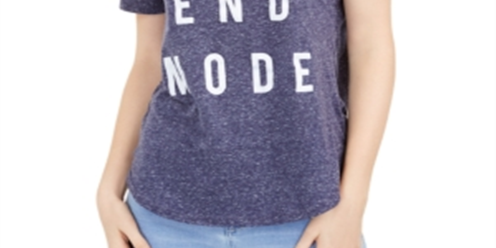 Love Tribe Junior's Weekend Mode Marled Graphic T-Shirt Blue Size X-Small