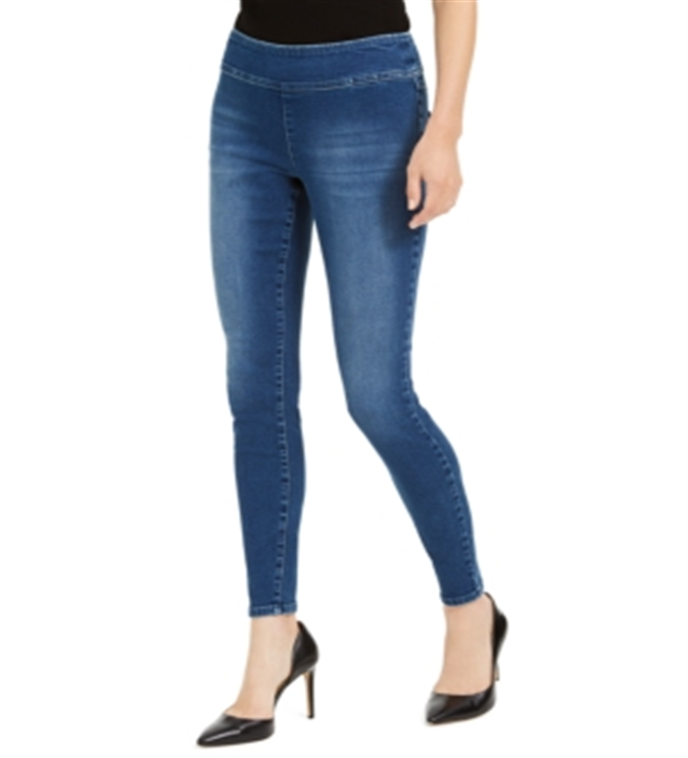 INC International Concepts Women's Pull on Denim Jeggings Blue Size 16