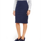 Charter Club Women's Knee Length Pencil Wear to Work Skirt Blue Size 16