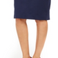 Charter Club Women's Knee Length Pencil Wear to Work Skirt Blue Size 16