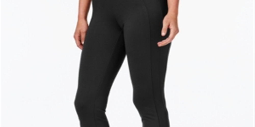 Style & CoWomen's Snap Hem Ponte Knit Leggings Black Size Small