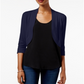 Jessica Howard Women's Solid Cardigan Sweater Blue Size X-Large
