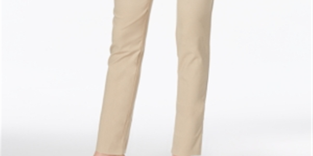 Charter Club Women's Chelsea Tummy Control Ankle Pants Brown Size 4 Petite