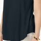 JM Collection Women's Scoop Neck Top Navy Size Medium