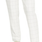Bar III Women's Belted Windowpane Slim Straight Leg Pants White Size 16