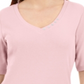 Karen Scott Women's Button Detail V Neck Top Pink Size X-Small