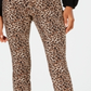 INC International Concepts Women's Animal Print Skinny Pants Beige Size 6 Petite