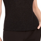 Bar III Women's Textured Sparkle Top Black Size Medium