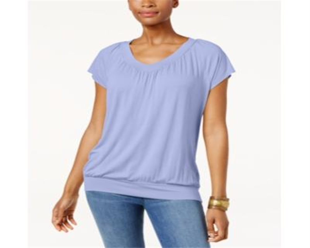 JM Collection Women's Blouson T-Shirt Purple Size Medium