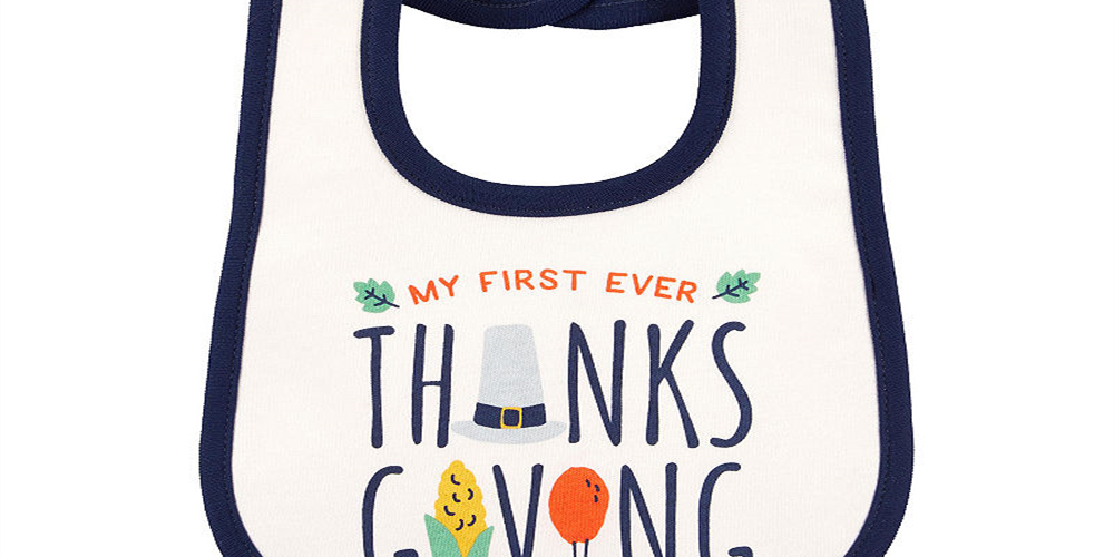 Carter's Unisex Bibs 'Thanksgiving' Bib White Size Regular