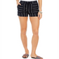 Style & CoWomen's Striped Linen Blend Shorts Blue Size Large