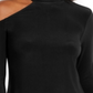 Thalia Sodi Women's Cold Shoulder Mock Neck Top Black Size  Small