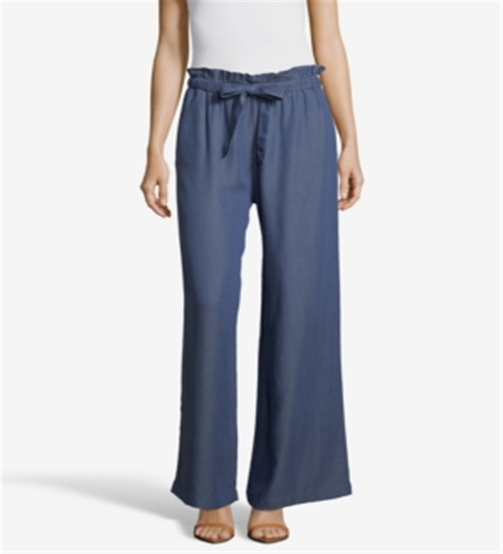John Paul Richard Women's Soft Wide Leg Pants Blue Size Small