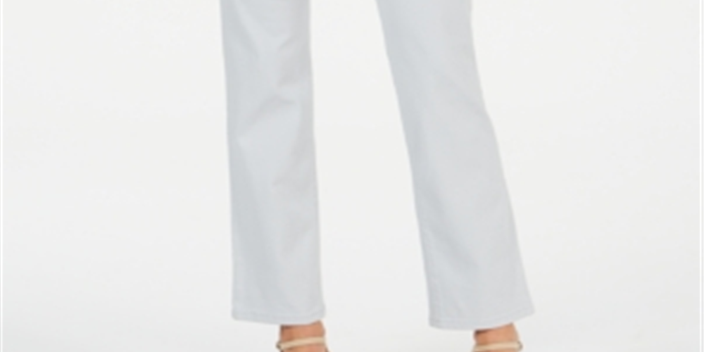 Style & Co Women's Tummy Control Straight Leg Jeans Gray Size10