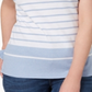 Karen Scott Women's Lace up Top Blue Size Large