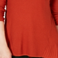Style & Co Women's Pleated High Low Sweater Orange Size Petite L