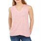 Style & Co Women's V Neck High Low Tank Top Pink Size X-Large