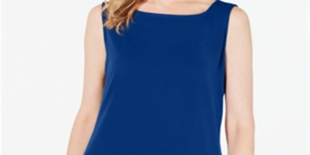 Charter Club Women's Boat Neckline Top Blue Size X-Small