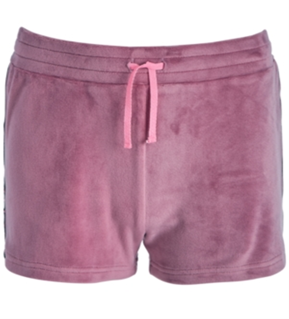 Ideology Big Girl's Side Taped Velour Shorts Purple Size Medium