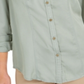 Charter Club Women's Woven Solid Tencel Shirt Green Size Medium
