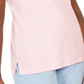 Karen Scott Women's Eyelet Shoulder V Neck Top Pink Size X-Large