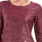 JM Collection Women's Stud Trim Matte Foil Top Purple Size X-Large