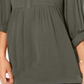 Style & Co Women's Babydoll Tunic Shirt Olive Size Petite S