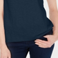 Charter Club Women's Split Neck Cotton Top Blue Size Medium
