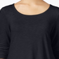 Style & Co Women's Ruched Basic T-Shirt Dark Purple Size PP