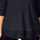 Style & Co Women's Ruched Basic T-Shirt Dark Purple Size PP