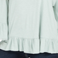 Style & Co Women's Off the Shoulder Ruffled Top Green Size Petite M