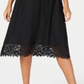 Alfani Women's Lace Sleeveless Jewel Neck MIDI Sheath Dress Black Size 12