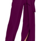 INC International Concepts Women's Belted Flyaway Leg Jumpsuit Wine Size 8