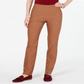 Charter Club Women's Cambridge Skinny Pull on Tummy Control Pants Brick Size 16
