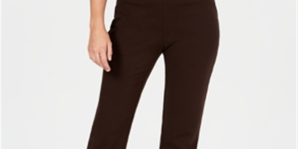 Charter Club Women's Pull on Ponte Knit Pants Brown Size 20X4