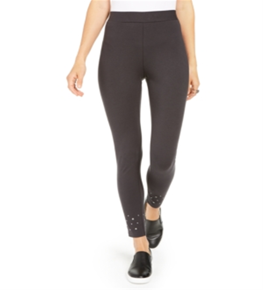 Style & Co Women's Studded Hem Leggings Gray Size X-Small