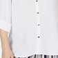 JM Collection Women's Crepon Button Front Blouse White Size Medium