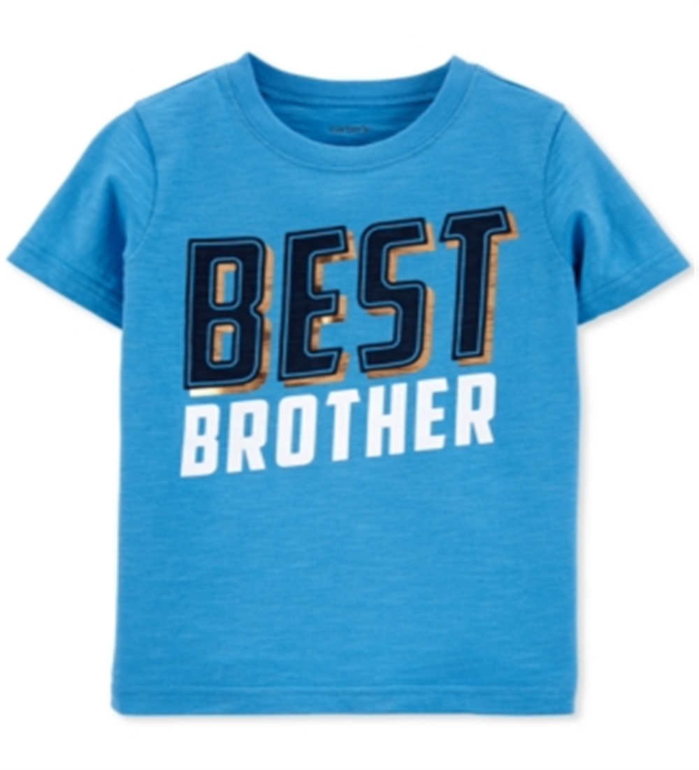 Carter's Toddler Boy's Crew Neck Short Sleeve Graphic T-Shirt Blue Size 3T