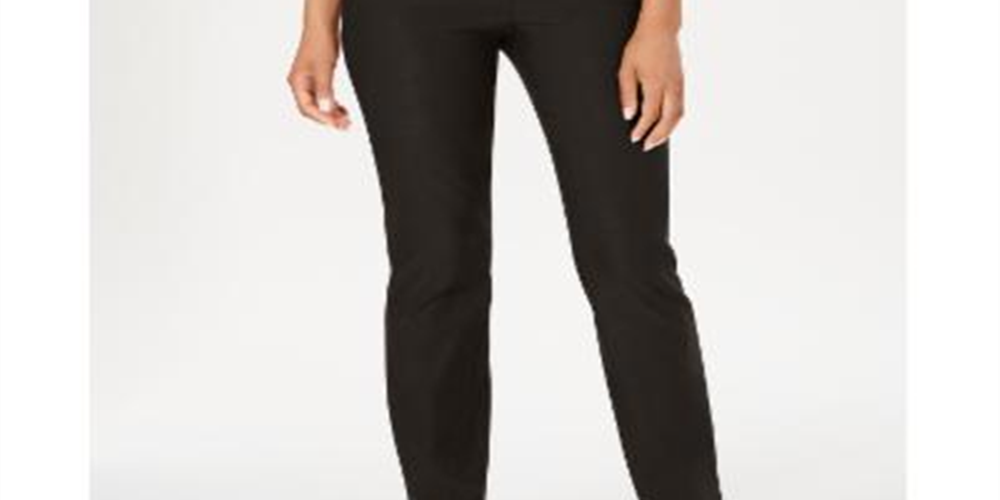 Charter Club Women's Solid Straight Leg Wear to Work Pants Brown Size 10