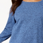 Karen Scott Women's Cotton Curved-Hem Sweater Blue Size Petite S