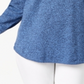 Karen Scott Women's Cotton Curved-Hem Sweater Blue Size Petite S