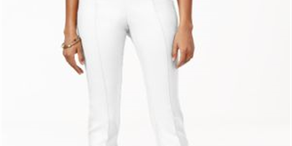 Style & Co Women's Pull on Skinny Pants White Size M