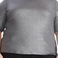 Ralph Lauren Women's Plus Stretch Turtleneck Top Gray Size 1X