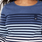 Karen Scott Women's Striped Colorblocked Top Blue Size Petite Medium