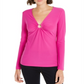 INC International Concepts Women's U Ring V Neck Top Pink Size Medium